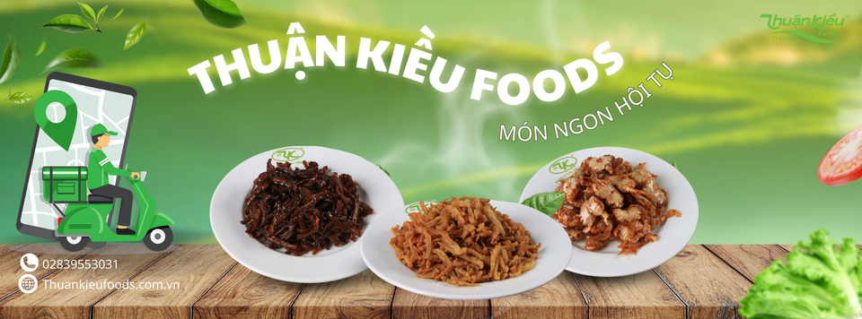 Giao diện trang chủ Thuần Kiều Foods